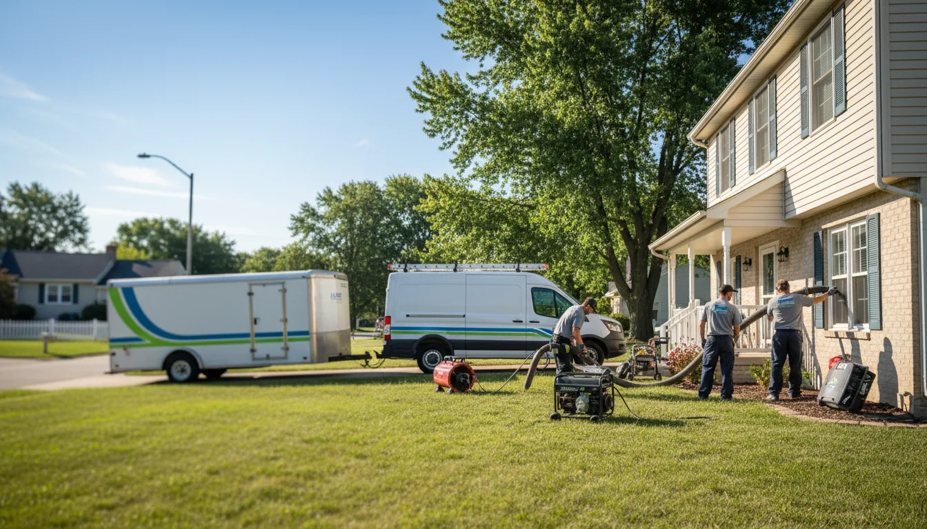 Flooded Basement Restoration And Cleanup With Repair in Mendon, IL near me